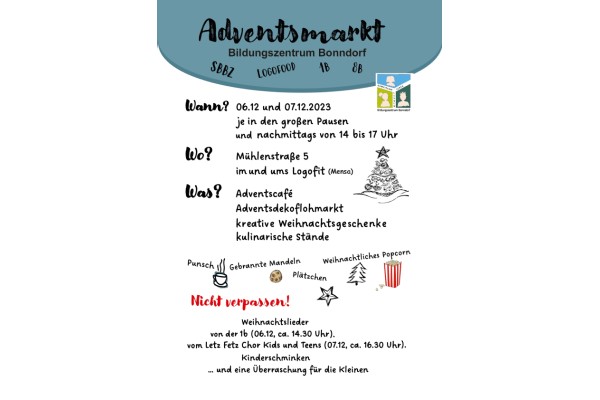 Schüler bitten zum Adventsmarkt